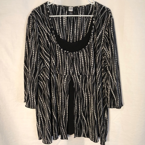 Studio 1940 Tops - Studio 1940 Plus Size 26 28 Blouse Black 1417